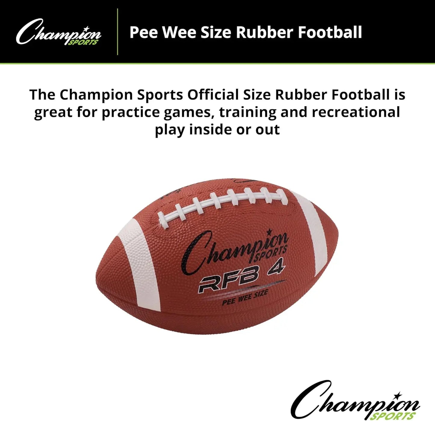 Rubber Football - Durable All-Weather Grip