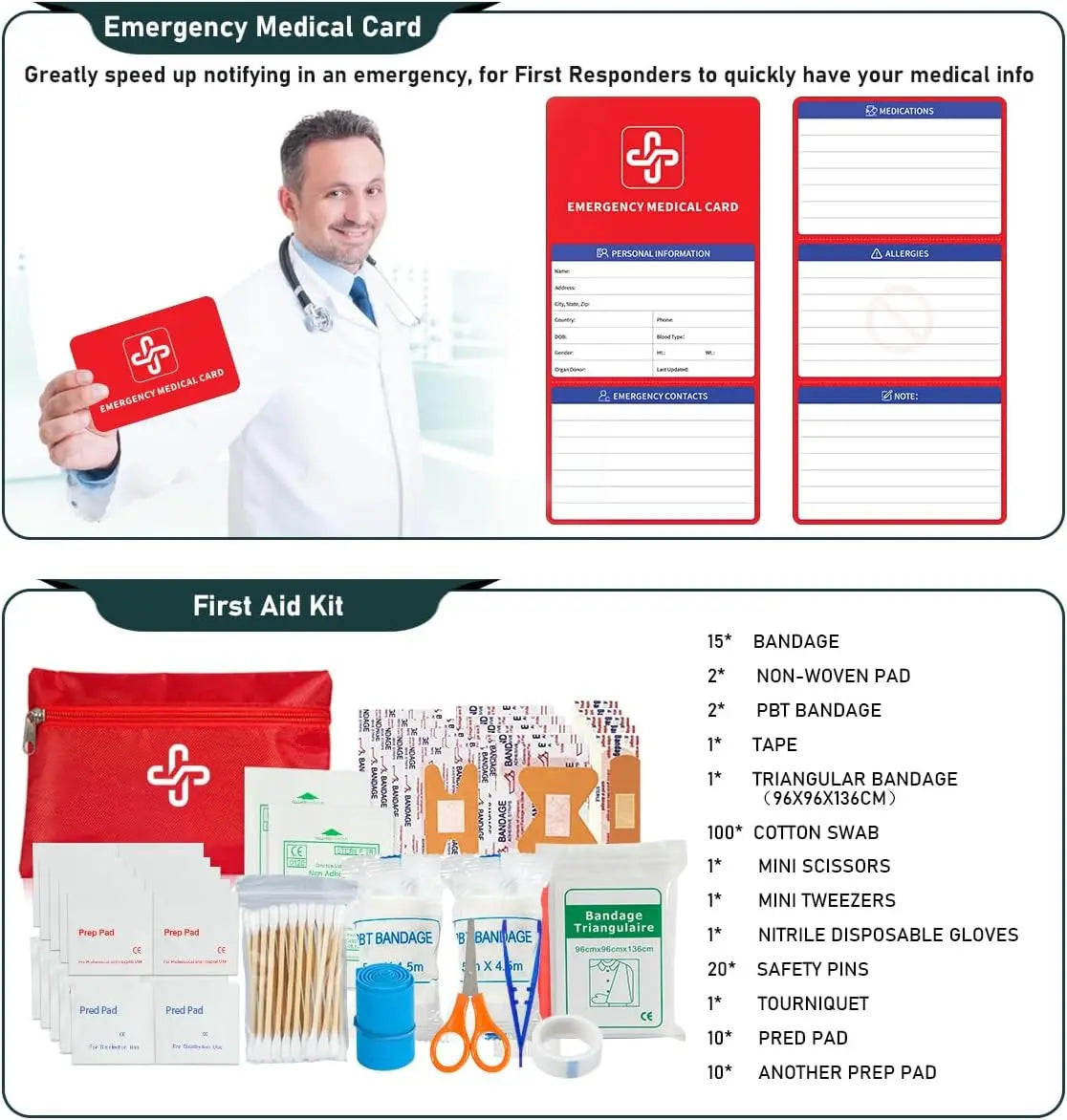 262Pcs Emergency Survival Kit