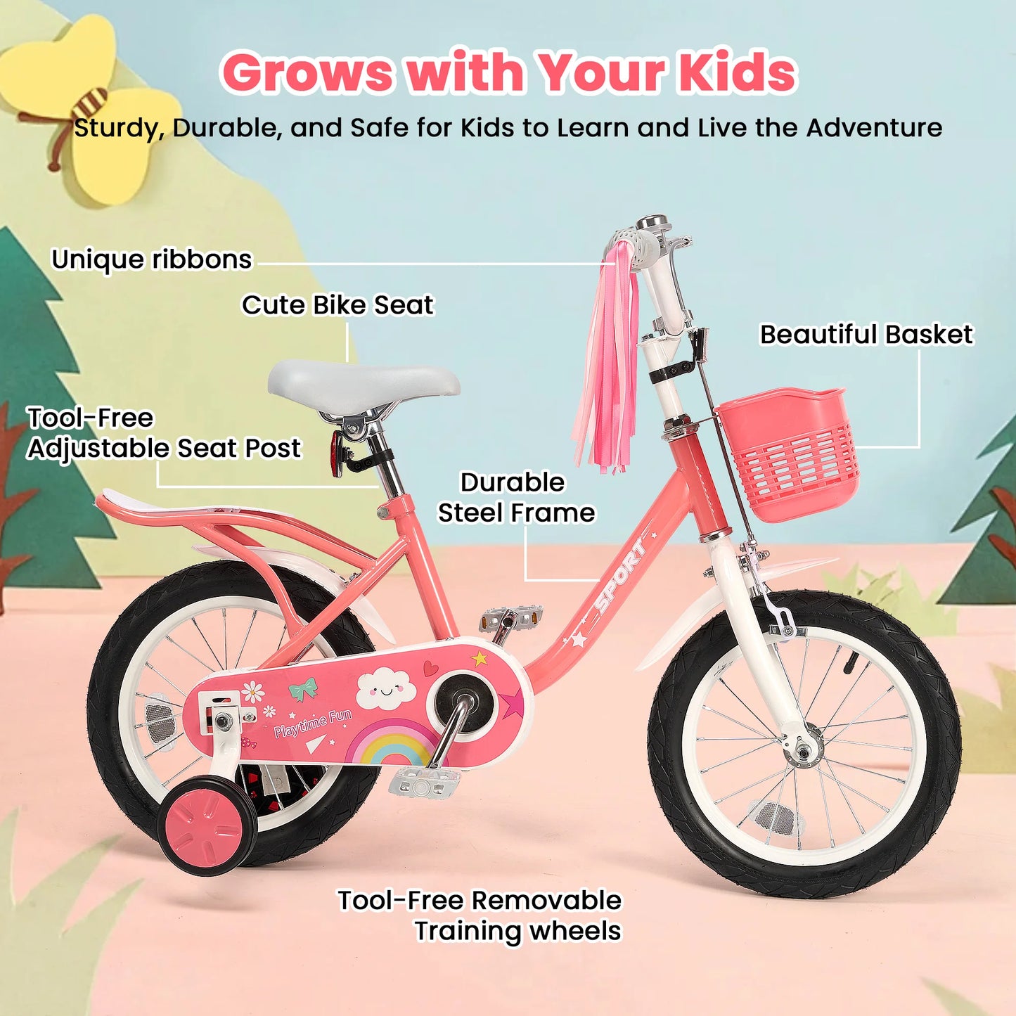 12 Inch Kids Bike for Ages 2-5 Years