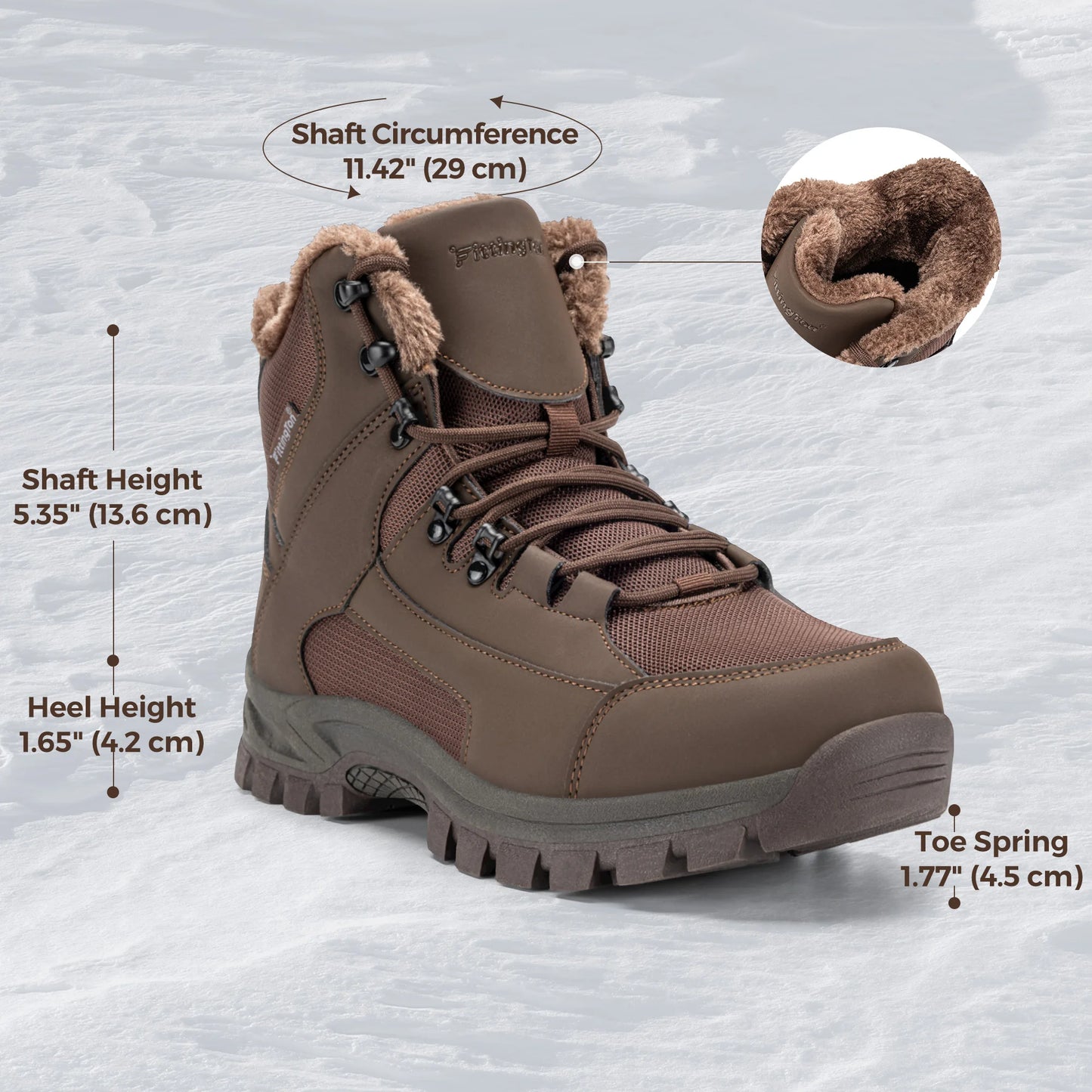 Fittington Winter Boots for Men Wide -15℃