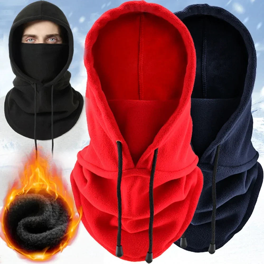 Winter Thermal Fleece Hat Hooded Outdoor