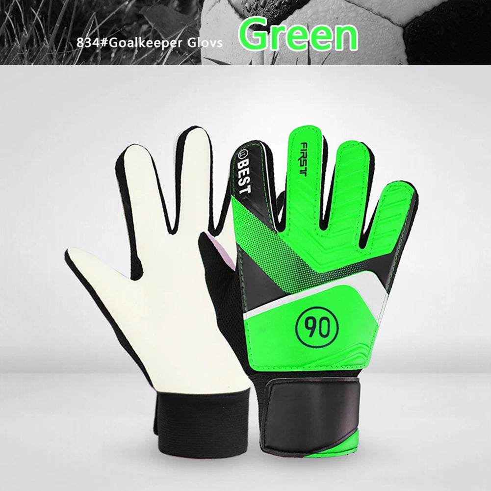 1 Pair Latex PU Breathable Goalkeeper Gloves
