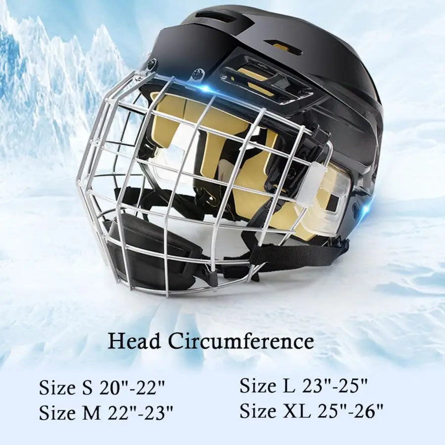 Hockey Helmet Breathable Helmet w/Cage for Youth/Adult