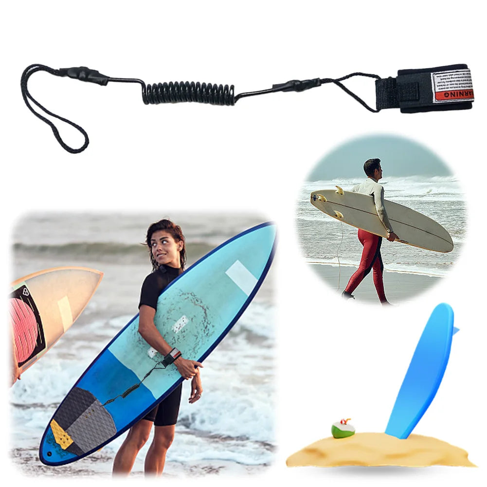 2-5PCS Bodyboard Leash Premium Coiled Wrist Surf Leash