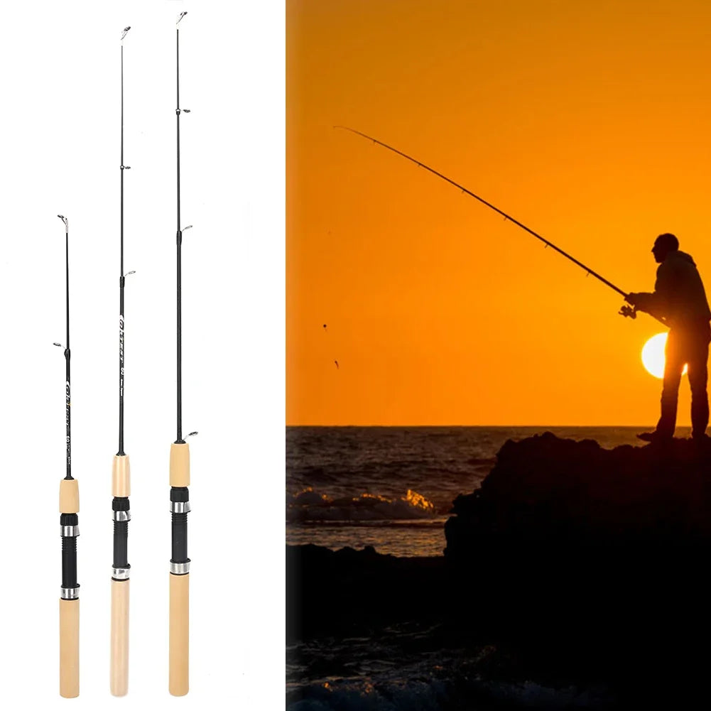 60/80/100cm Ice Fishing Pole Portable Carbon Pole