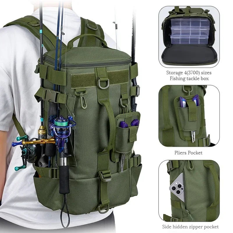 Multifunctional Fishing Backpack  Large Capacity